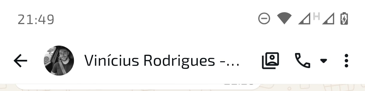 Foto e nome de Vinícius Rodrigues no WhatsApp